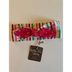 Matilda Jane Clothing Girls Striped Headband Pink Red‎ Green Polka Dot Bow NWT